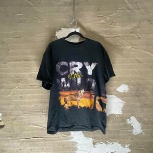 Vintage nature tee with a clean graphic and real worn-in fade